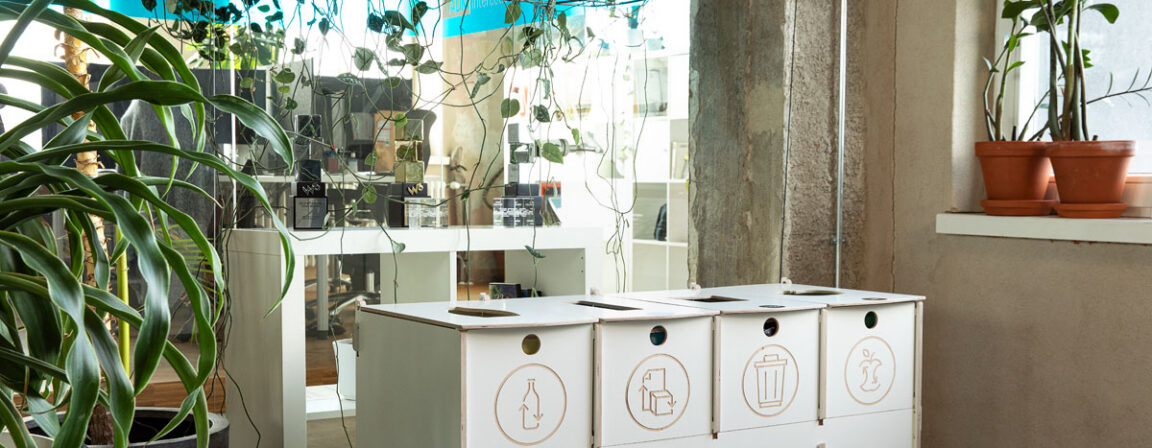 Bin for sorting from Sortaider – stylish recycling solution for office and home