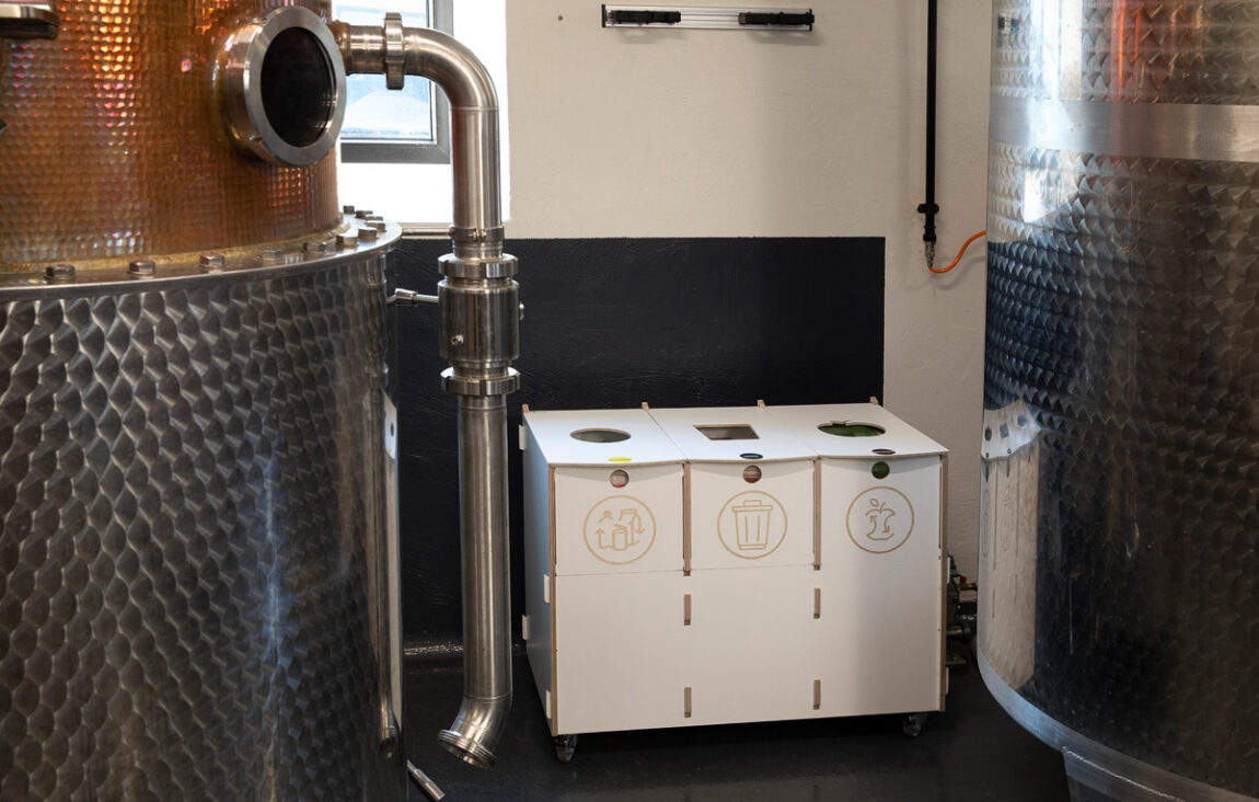 Recycling waste bins for organized and efficient recycling in offices, schools, or public spaces.